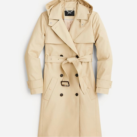 J.Crew Petite New Icon Trench Size 2P Vintage Khaki EUC - Picture 13 of 13